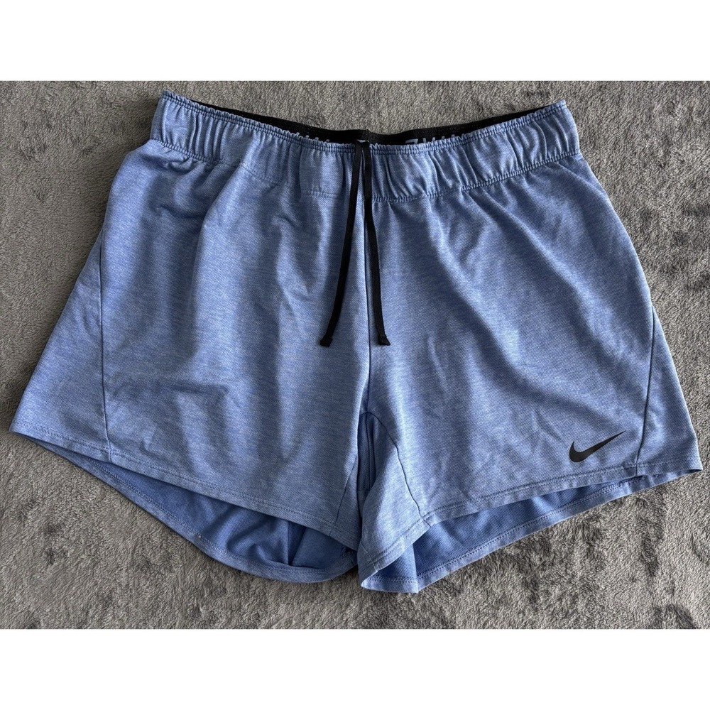 Nike Dri Fit Running Shorts W Medium Blue Lined Athletic Gym Lightweight Workout